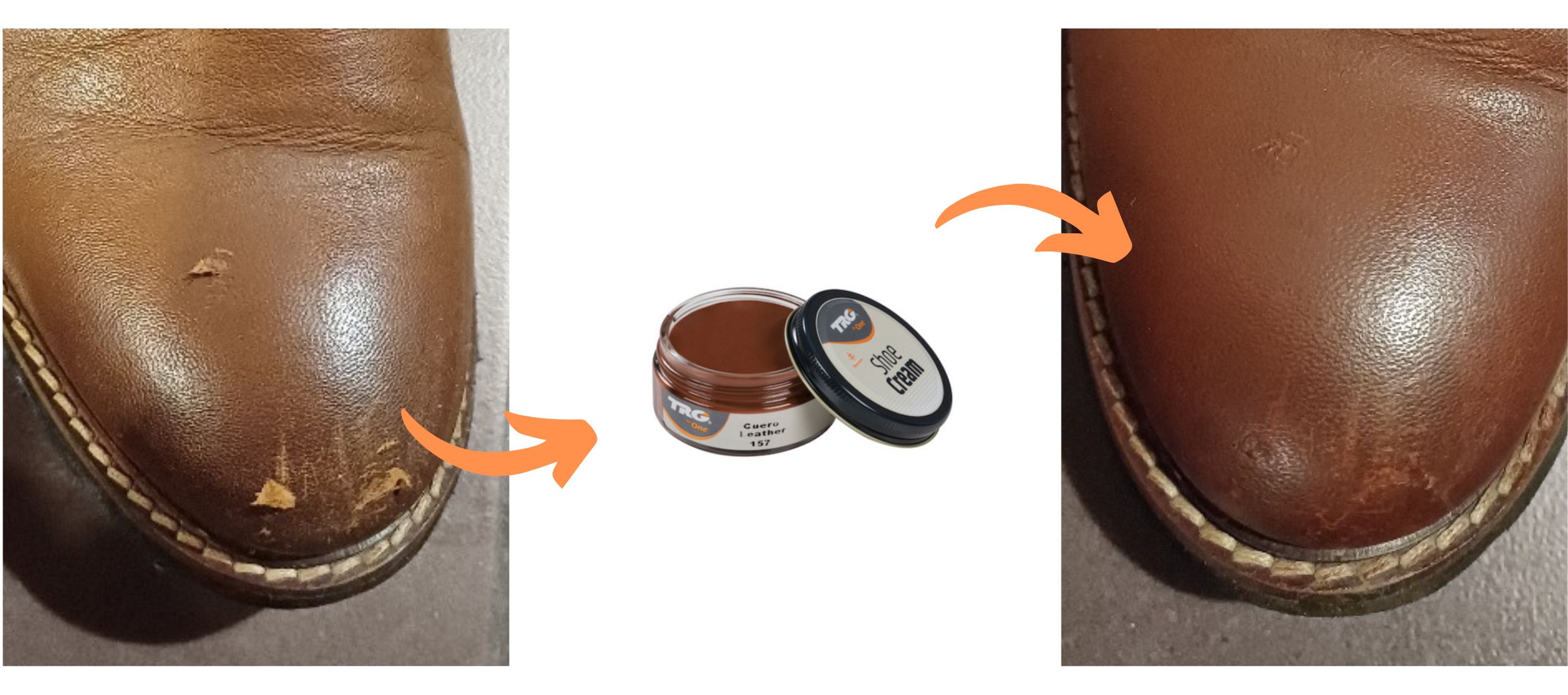 Jak opravit odřené zimní boty Hnědý Krém Shoe Cream 157 Leather TRG the One